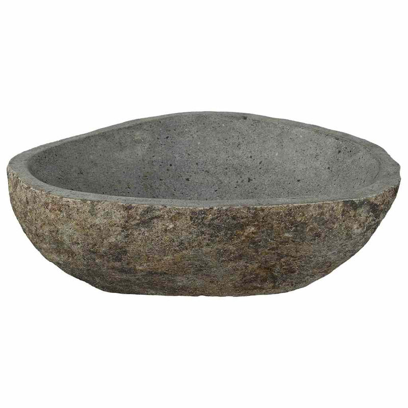 vidaXL Mosdó Világosszürke (46-52) x (35-40) x 15 cm Folyami kő
