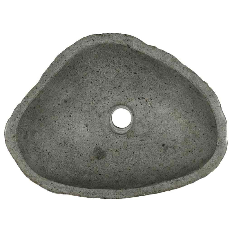 vidaXL Mosdó Világosszürke (46-52) x (35-40) x 15 cm Folyami kő