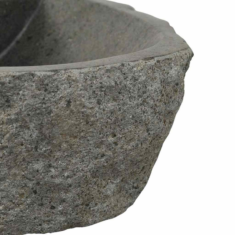 vidaXL Fali mosdó Szürke (30-37) x (25-30) x 12 cm Folyami kő