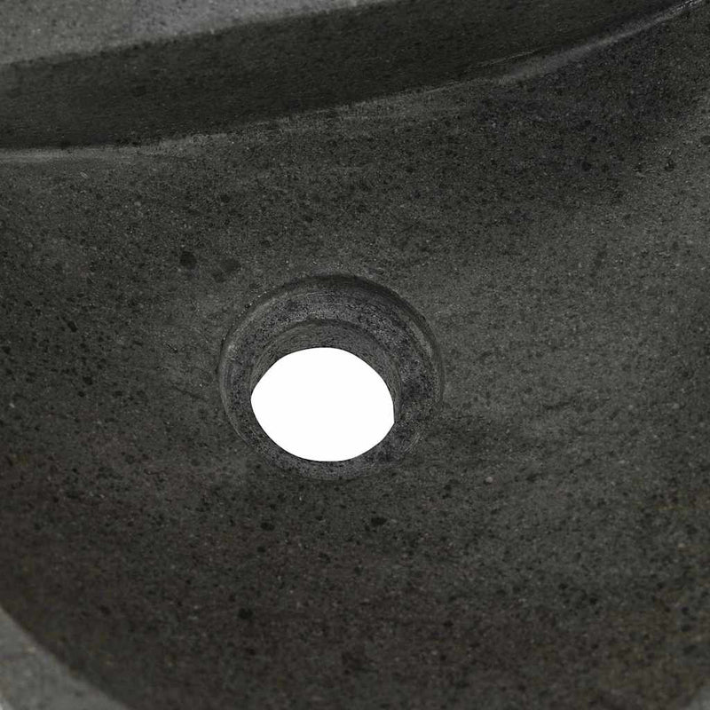 vidaXL Fali mosdó Szürke (30-37) x (25-30) x 12 cm Folyami kő