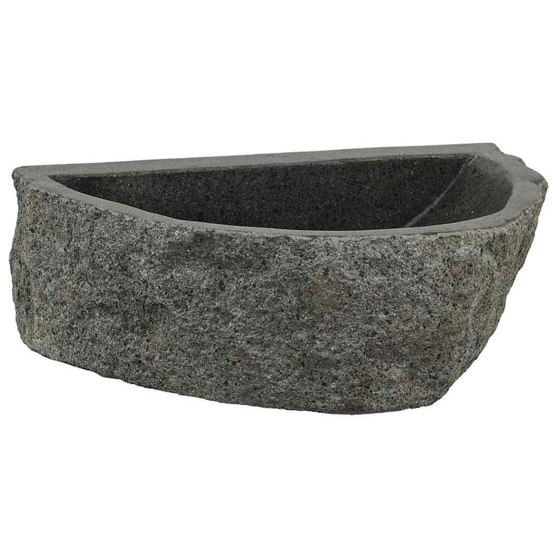vidaXL Fali mosdó Szürke (30-37) x (25-30) x 12 cm Folyami kő