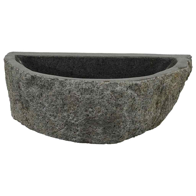 vidaXL Fali mosdó Szürke (30-37) x (25-30) x 12 cm Folyami kő