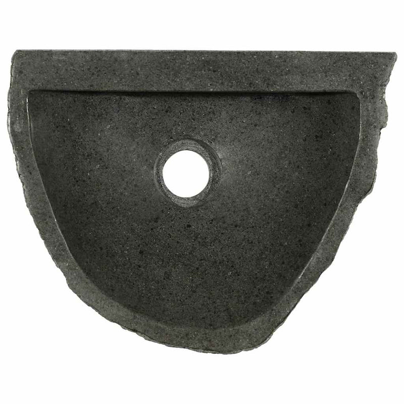 vidaXL Fali mosdó Szürke (30-37) x (25-30) x 12 cm Folyami kő