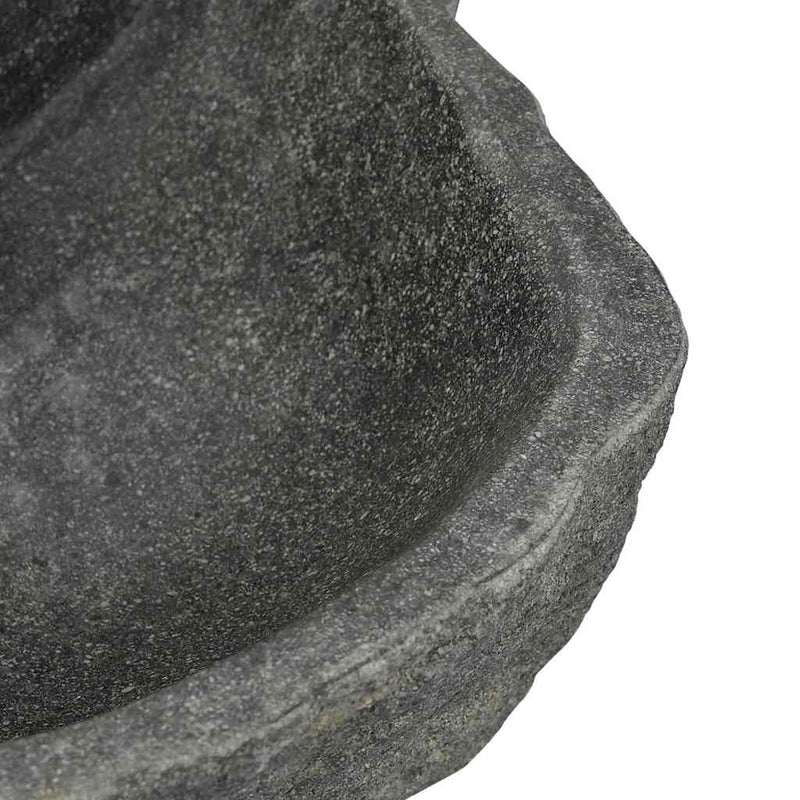 vidaXL Fali mosdó Szürke (38-45) x (30-35) x 15 cm Folyami kő
