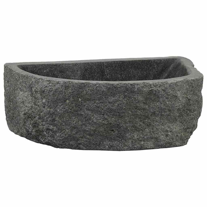vidaXL Fali mosdó Szürke (38-45) x (30-35) x 15 cm Folyami kő
