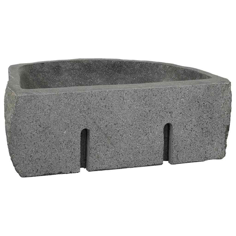 vidaXL Fali mosdó Szürke (38-45) x (30-35) x 15 cm Folyami kő