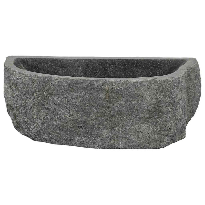 vidaXL Fali mosdó Szürke (38-45) x (30-35) x 15 cm Folyami kő