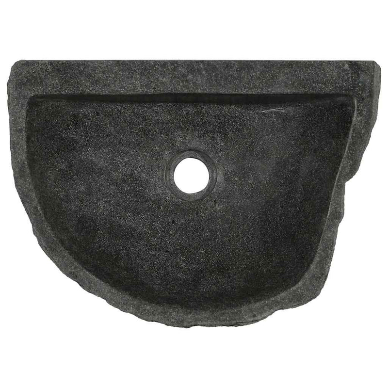vidaXL Fali mosdó Szürke (38-45) x (30-35) x 15 cm Folyami kő