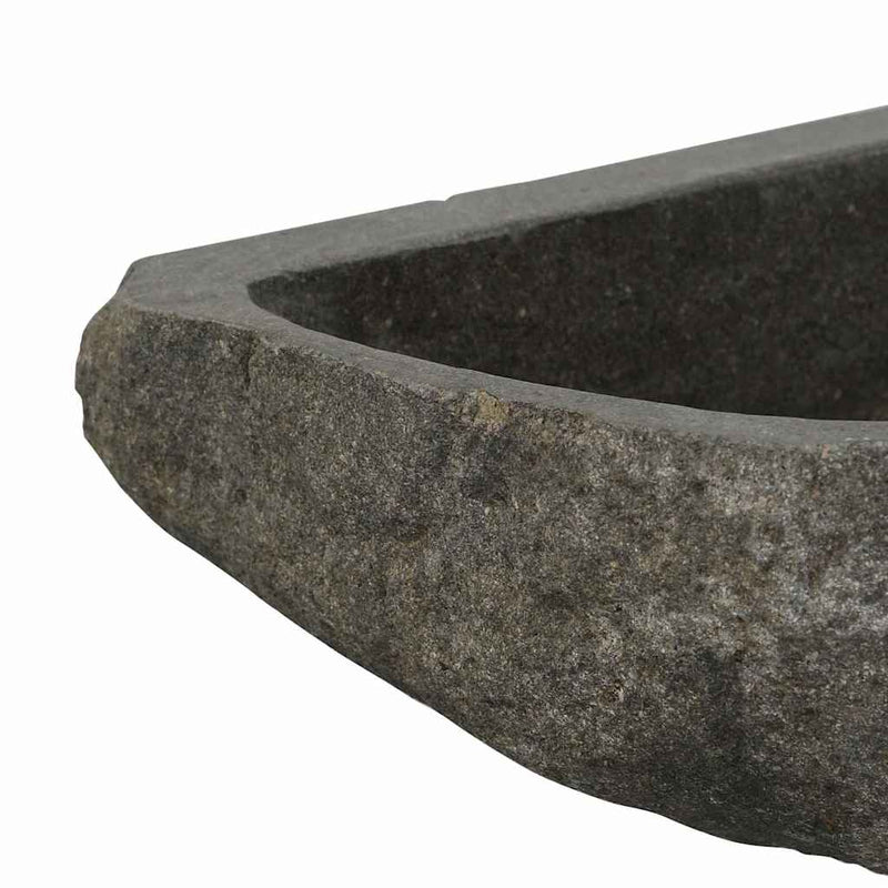 vidaXL Fali sarokmosdó Szürke (30-37) x (30-37) x 12 cm Folyami kő