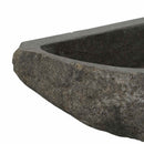 vidaXL Mosdó Szürke (30-37) x (30-37) x 12 cm Folyami kő