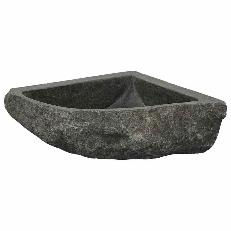 vidaXL Fali sarokmosdó Szürke (30-37) x (30-37) x 12 cm Folyami kő