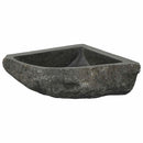 vidaXL Mosdó Szürke (30-37) x (30-37) x 12 cm Folyami kő