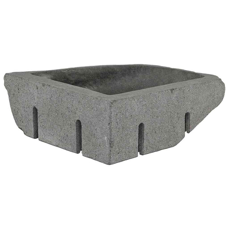 vidaXL Fali sarokmosdó Szürke (30-37) x (30-37) x 12 cm Folyami kő