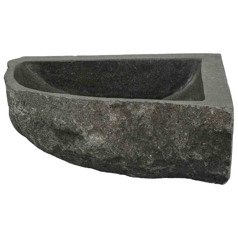 vidaXL Fali sarokmosdó Szürke (30-37) x (30-37) x 12 cm Folyami kő