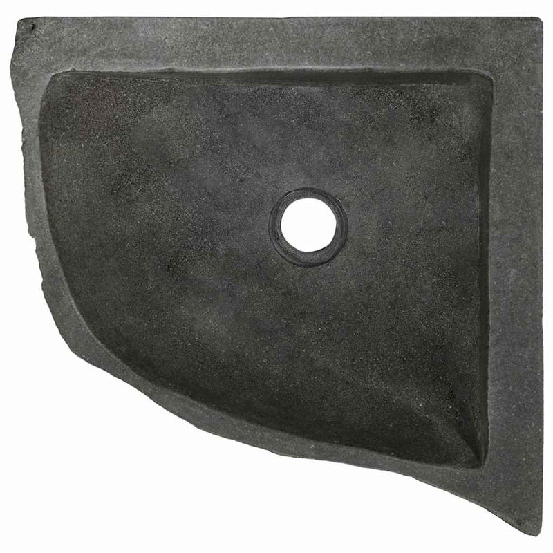 vidaXL Fali sarokmosdó Szürke (30-37) x (30-37) x 12 cm Folyami kő