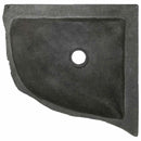 vidaXL Mosdó Szürke (30-37) x (30-37) x 12 cm Folyami kő