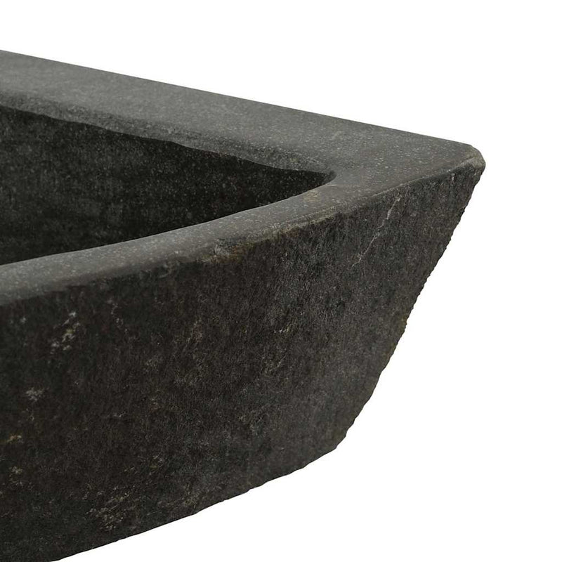 vidaXL Fali sarokmosdó Szürke (38-45) x (38-45) x 12 cm Folyami kő