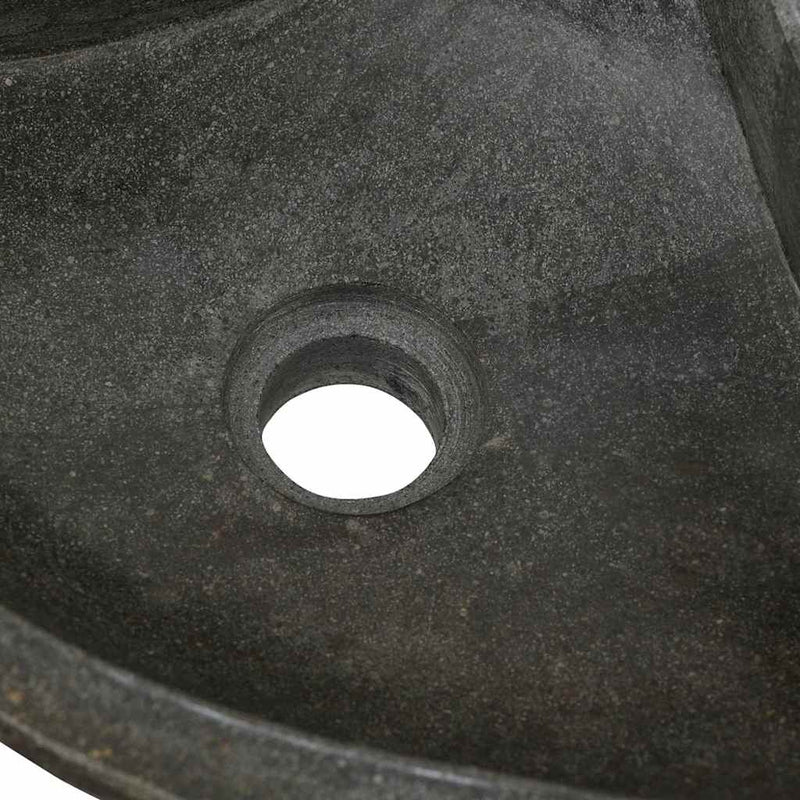 vidaXL Fali sarokmosdó Szürke (38-45) x (38-45) x 12 cm Folyami kő