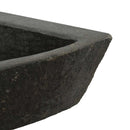 vidaXL Mosdó Szürke (38-45) x (38-45) x 12 cm Folyami kő