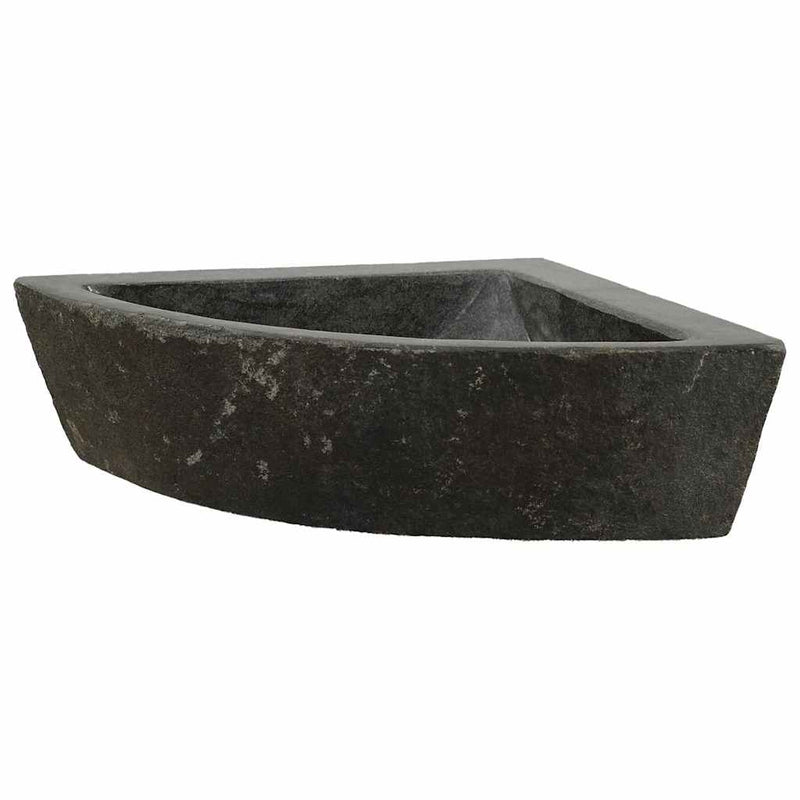 vidaXL Fali sarokmosdó Szürke (38-45) x (38-45) x 12 cm Folyami kő