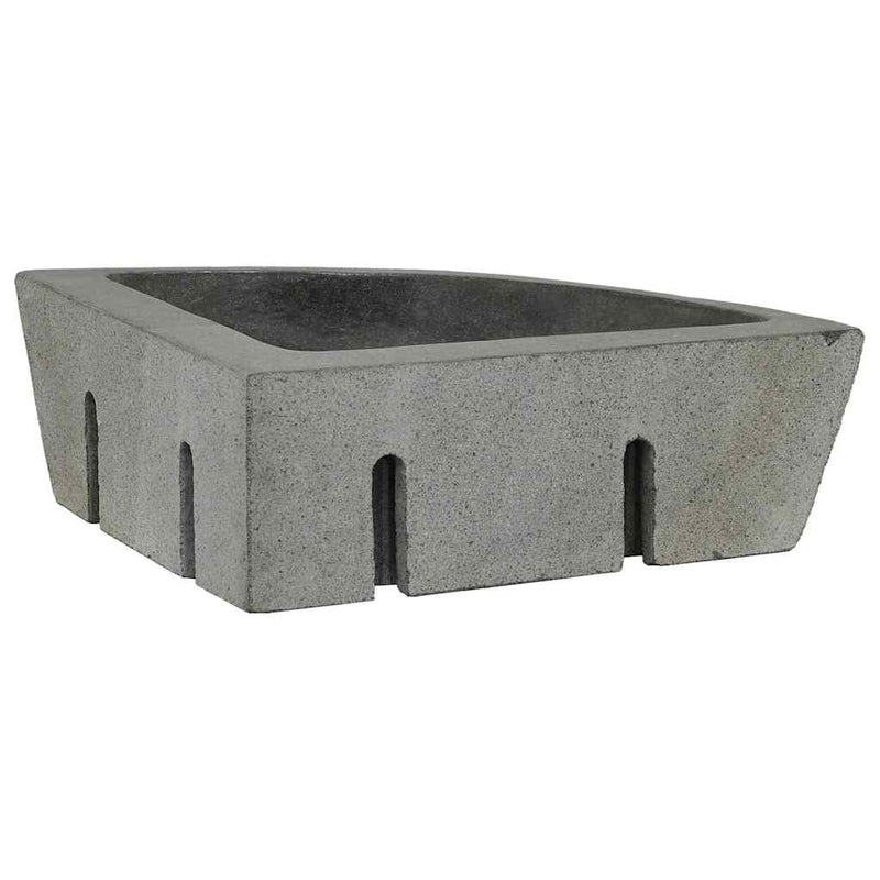 vidaXL Fali sarokmosdó Szürke (38-45) x (38-45) x 12 cm Folyami kő