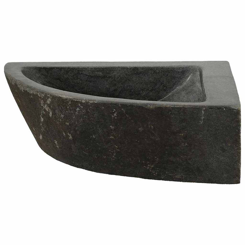 vidaXL Fali sarokmosdó Szürke (38-45) x (38-45) x 12 cm Folyami kő