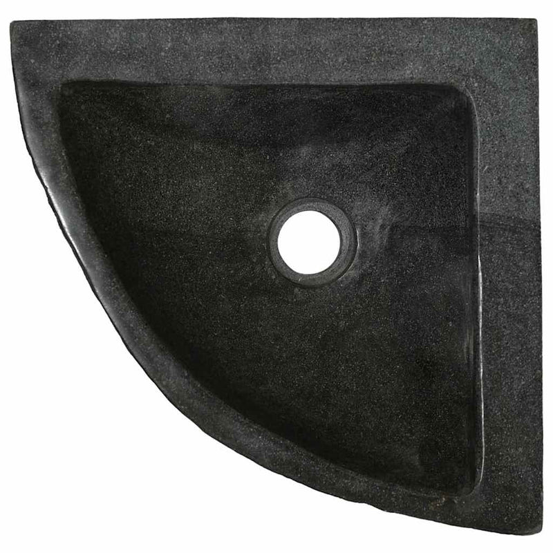vidaXL Fali sarokmosdó Szürke (38-45) x (38-45) x 12 cm Folyami kő