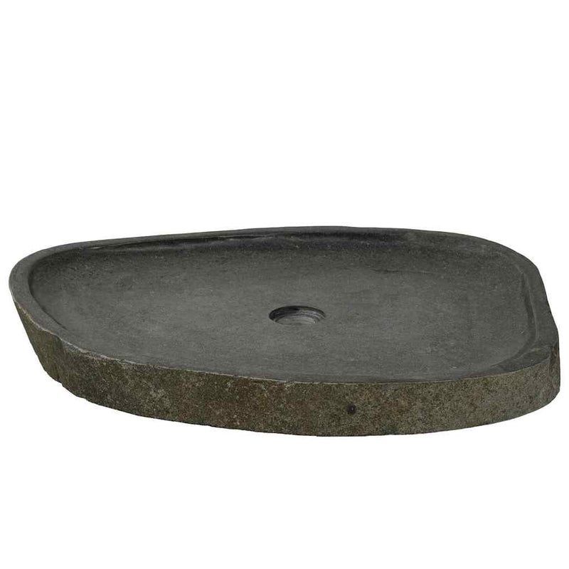 vidaXL Mosdó Szürke (55-65) x (40-50) x 6 cm Folyami kő