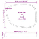 vidaXL Mosdó Szürke (55-65) x (40-50) x 6 cm Folyami kő