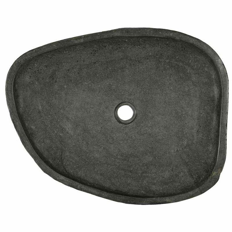 vidaXL Mosdó Szürke (55-65) x (40-50) x 6 cm Folyami kő