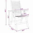 vidaXL Kerti székek 2 pcs Barna 52 x 64.5 x 108 cm Tömör akácfa