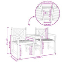 vidaXL Kültéri Székek Barna 152 x 63 x 89 cm Tömör tíkfa