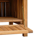 vidaXL Kerti pad tárolóval ajtóval 114 x 60 x 90 cm Tömör Teakfa