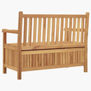 vidaXL Kerti pad tárolóval ajtóval 114 x 60 x 90 cm Tömör Teakfa