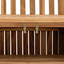 vidaXL Kerti Tároló Pad tárolóval Barna 150 x 60 x 90 cm Tömör tíkfa