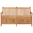 vidaXL Kerti pad tárolóval ajtóval 150 x 60 x 90 cm Tömör Teakfa