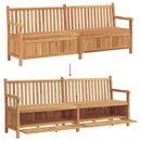 vidaXL Kerti Tároló Pad tárolóval Barna 228 x 60 x 90 cm Tömör tíkfa