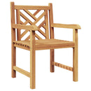 vidaXL Kerti Szék 2 pcs 60 x 58 x 90 cm Tömör Teakfa