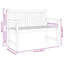 vidaXL Kerti pad Barna 114 x 60 x 90 cm Tömör tíkfa