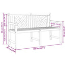 vidaXL Kerti pad Barna 150 x 60 x 90 cm Tömör tíkfa