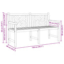 vidaXL Kerti pad Barna 150 x 60 x 90 cm Tömör tíkfa