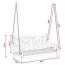 vidaXL Hinta Pad Egyéb Barna 114 x 60 x 64 cm Tömör tíkfa