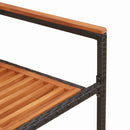 vidaXL Kerti összecsukható székek 2 pcs Barna és fekete