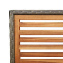 vidaXL Kerti összecsukható székek 2 pcs Barna és Szürke