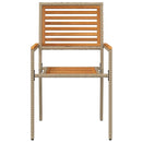 vidaXL Kerti összecsukható székek 2 pcs Barna és Bézs