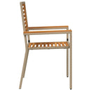 vidaXL Kerti összecsukható székek 2 pcs Barna és Bézs