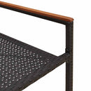 vidaXL Kerti összecsukható székek 2 pcs Fekete és Barna