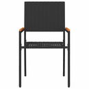 vidaXL Kerti összecsukható székek 2 pcs Fekete és Barna