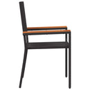 vidaXL Kerti összecsukható székek 2 pcs Fekete és Barna