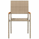 vidaXL Kerti összecsukható székek 2 pcs Krém és barna